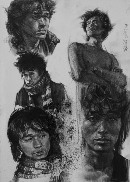 Виктор Цой шарж