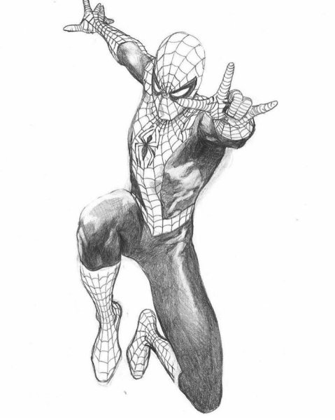 Скетчи Марвел человек паук
