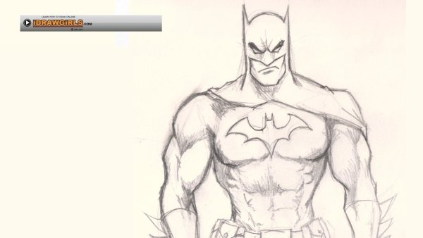 Рисунок Бэтмена карандашом