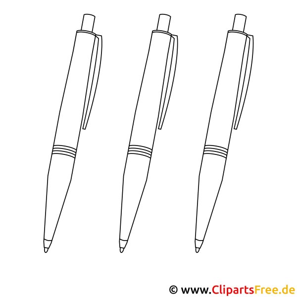 Перьевая ручка сбоку контур