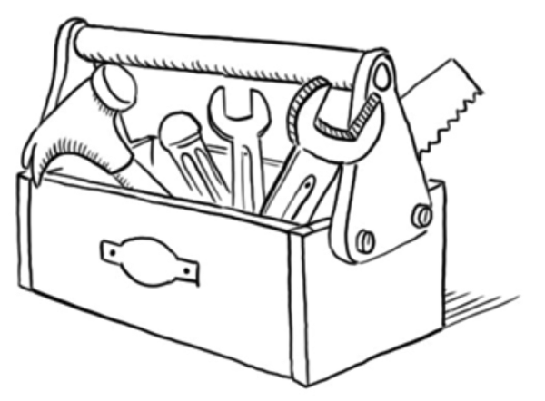 Ящик для инструментов раскраска для детей