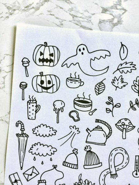 Наклейки для скетчбука