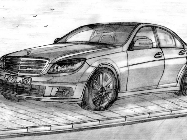 Мэрс рисунок карандашом