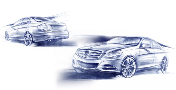 Рисунок машины с фоном карандашом