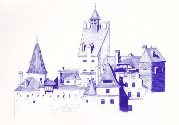 Замок гелевой ручкой