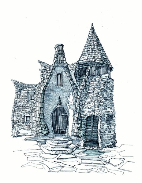 Рисунки домов ручкой