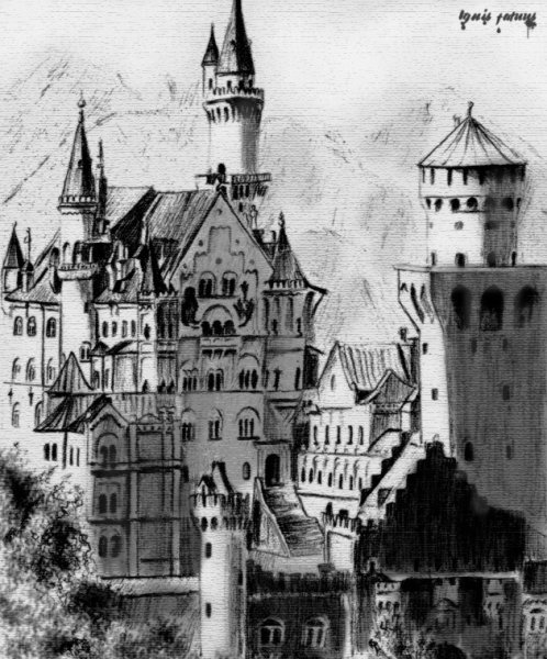 Замок черной ручкой