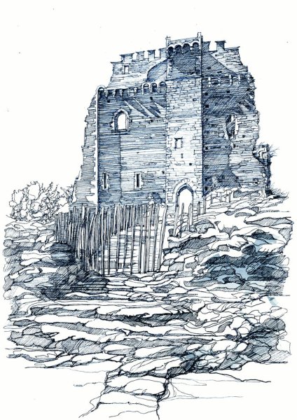 Замок гелевой ручкой