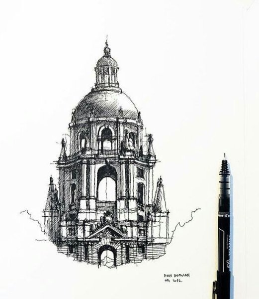 Скетчи архитектуры линером