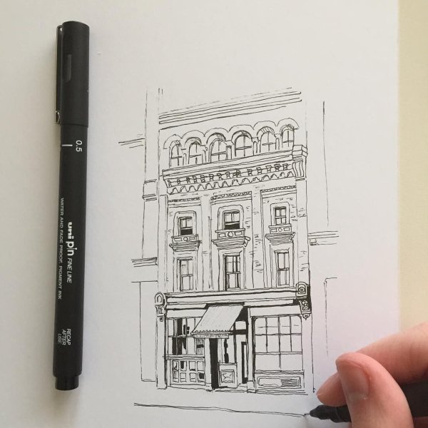 Скетчбук для рисования архитектура