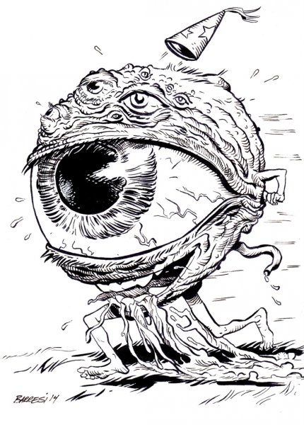 Монстры черной ручкой