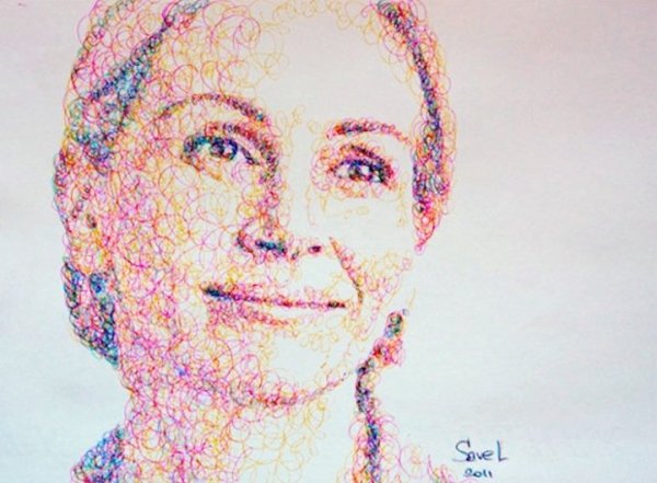 Необычная техника рисования портрета