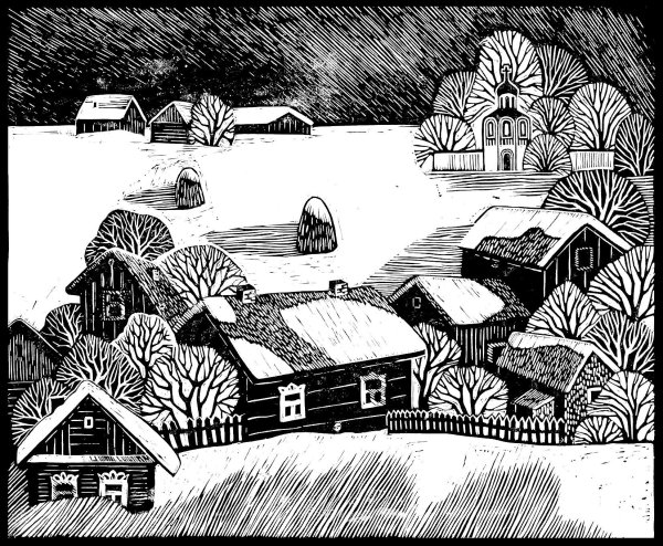 Олейникова линогравюра