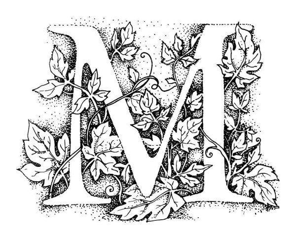 Буквица буква м