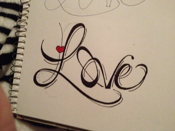 Как красиво написать Love