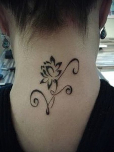 Тату узоры для девушек на шее