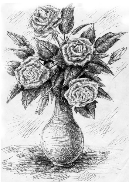 Букет карандашом