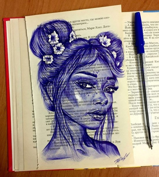 Рисунки шариковой ручкой для начинающих