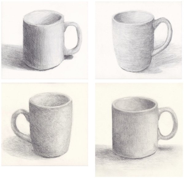 Рисование чашка с блюдцем