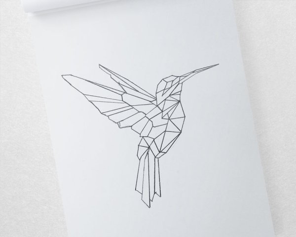 Геометрические рисунки птиц