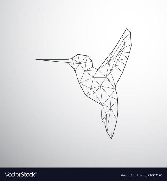 Колибри из геометрических фигур