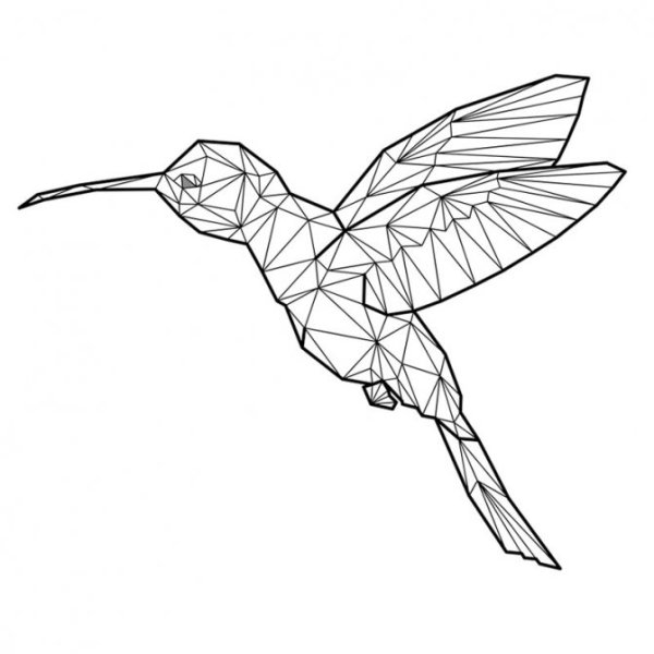 Птица из линий