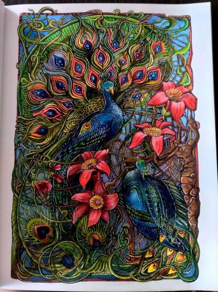 Узоры цветными гелевыми ручками