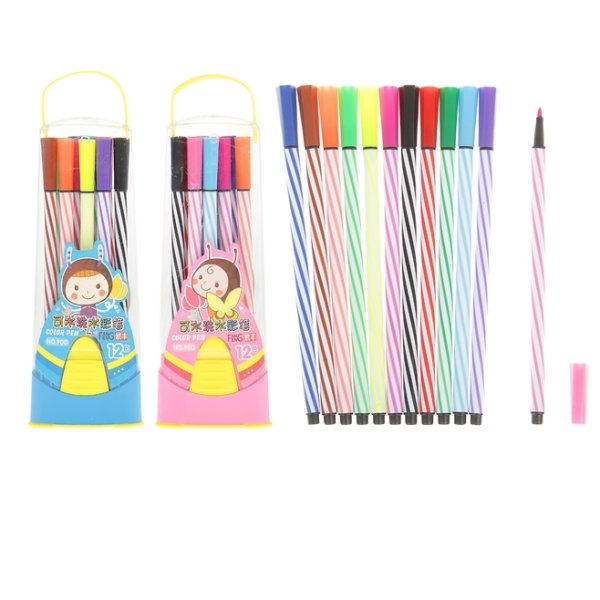 Фломастеры 12 цветов в тубусе