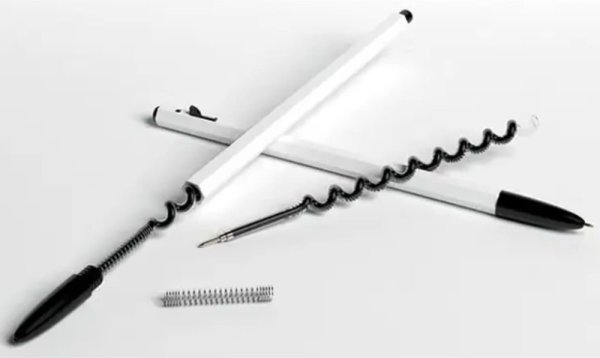Ручка шариковая со спиральным стержням