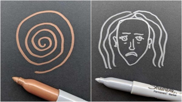 Если человек рисует спирали