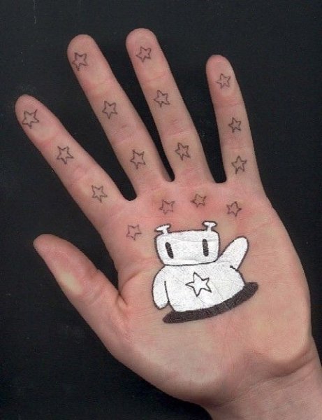 Рисунки на руке ручкой