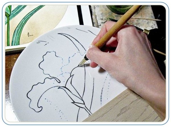 Рисунок глиняной краской