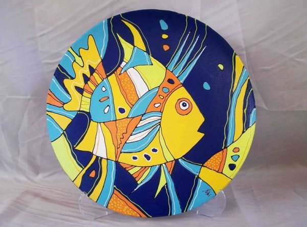 Роспись рыбы керамика