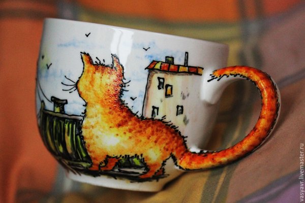 Кружки авторские с котом