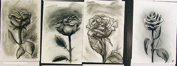 Букет карандашом