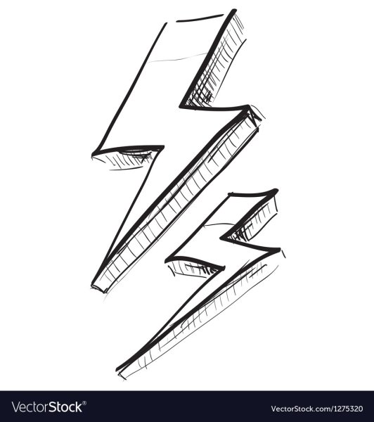 Молния эскиз