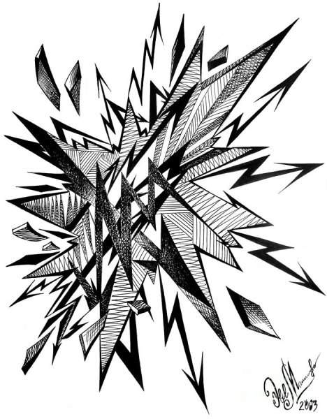 Облака с молнией эскиз