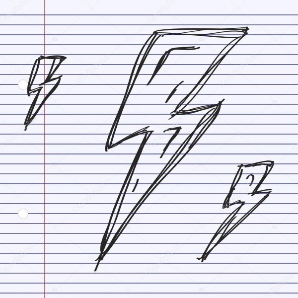 Молния эскиз