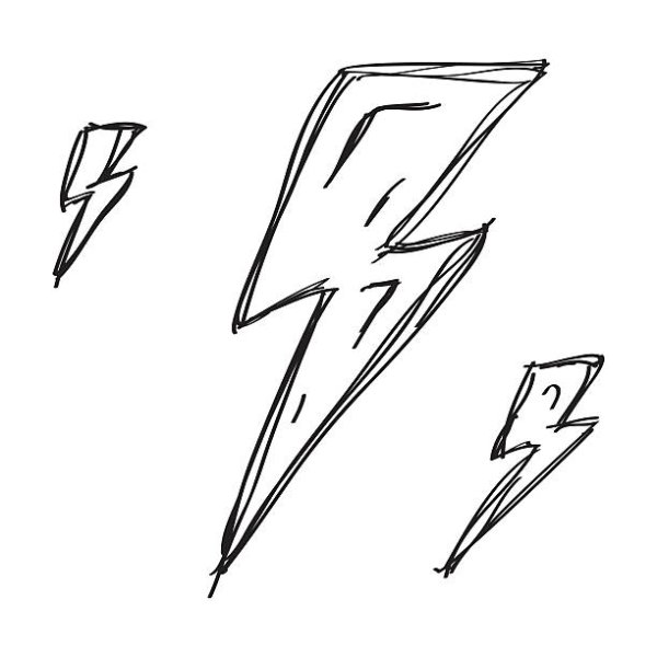 Молния трафарет