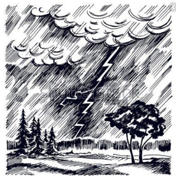 Эскиз в виде молнии