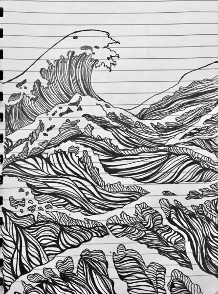 Море гелевой ручкой