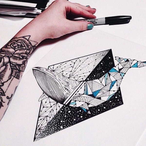 Kerby Rosanes геометрические животные тату