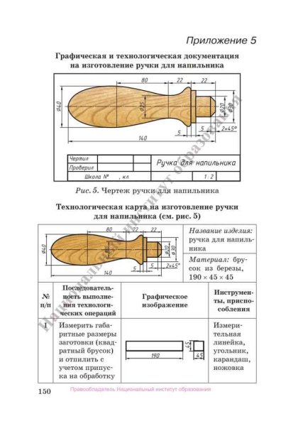 Ручка для напильника чертеж