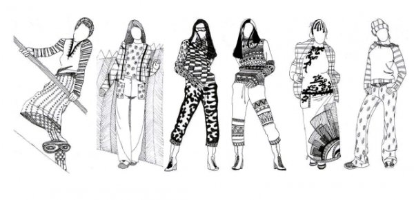 Стилизация фигуры человека в одежде