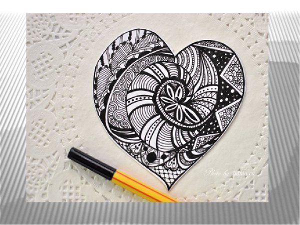 Птица Зентангл для детей