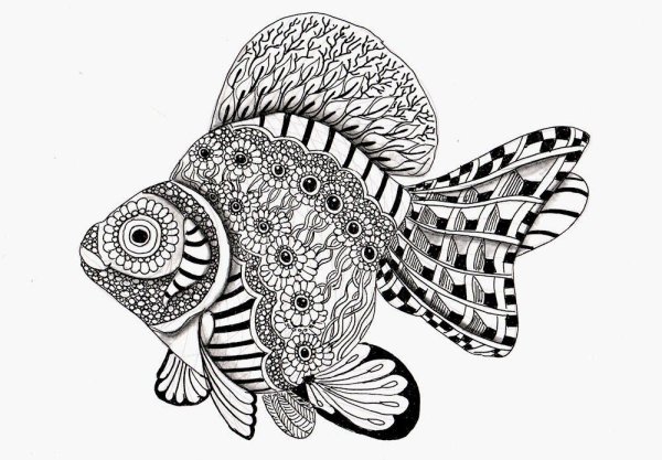 Зентангл рыба