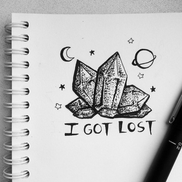 Красивые маленькие рисунки для срисовки черной ручкой