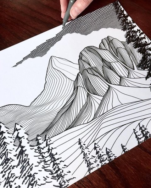 Скетчбук горы