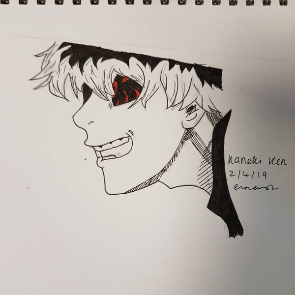 Канеки Кен рисунок легкий