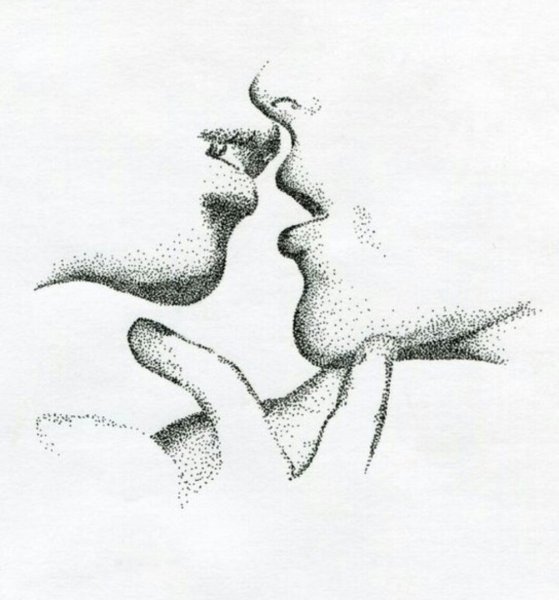 Поцелуй рисунок